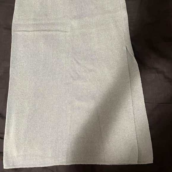 Teal Maxi Skirt WITH Slit - Picture 3 of 3